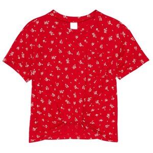 🆕 Nordstrom Kids' "Red Lychee Desert Ditsy" Knot Front T-Shirt